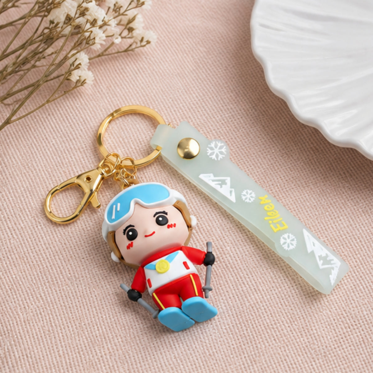 Ski Girl Keychain