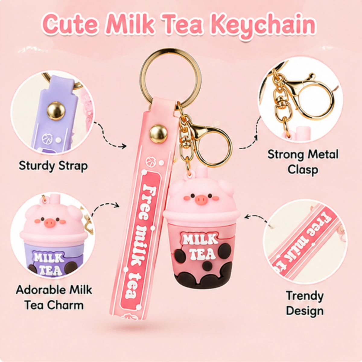 Milk Tea Keychain