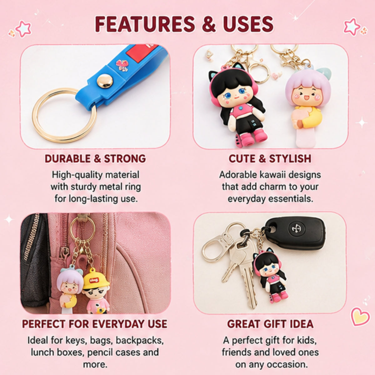 Kawaii Keychain Set of 2
