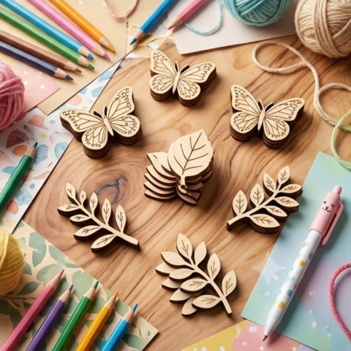 Wood Shape Charms