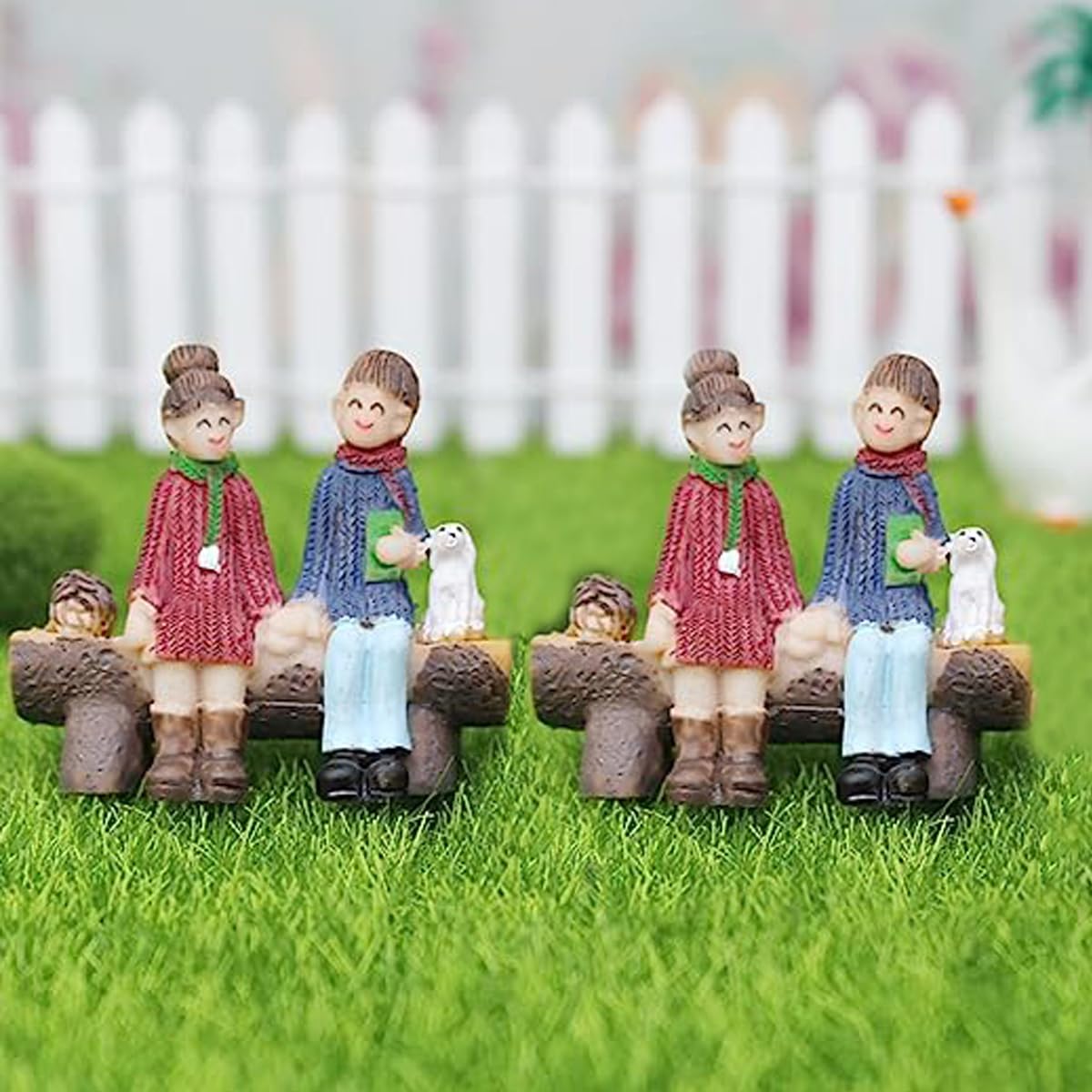 Couple on Bench Miniature Set