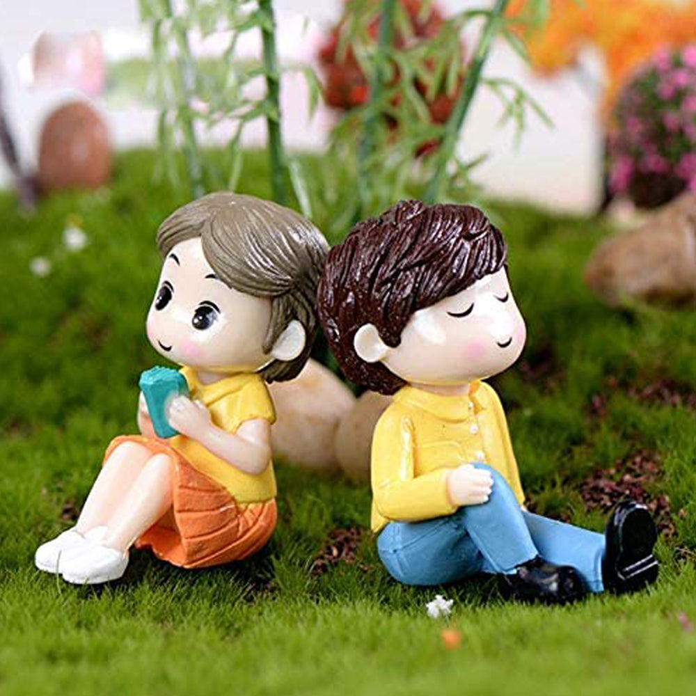 Kids Sitting Sipping Miniature Set