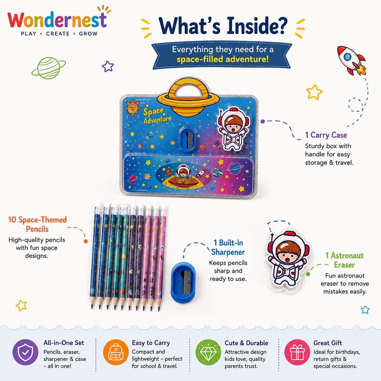 Space Explorer Stationery Set