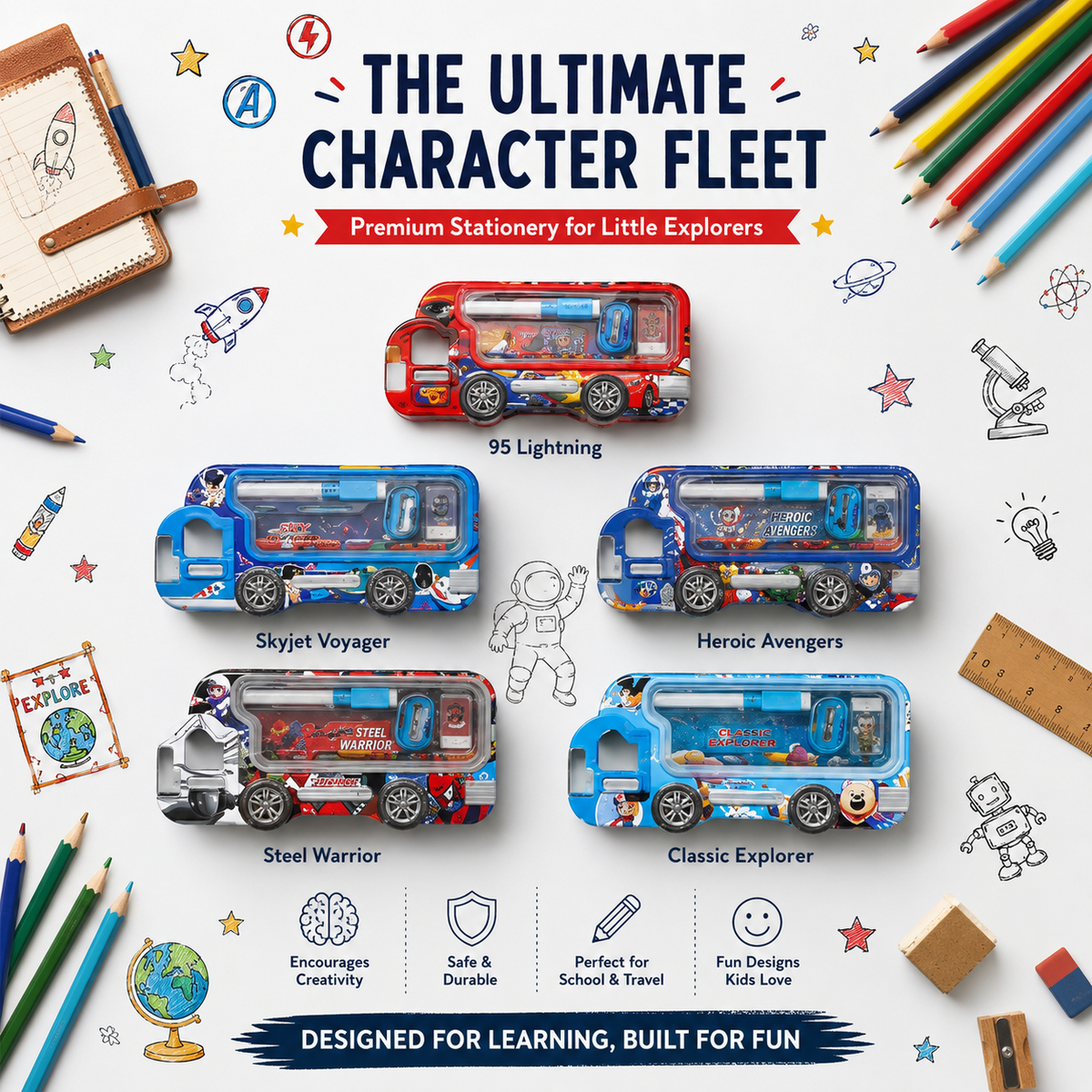 Big Bus Stationery Set