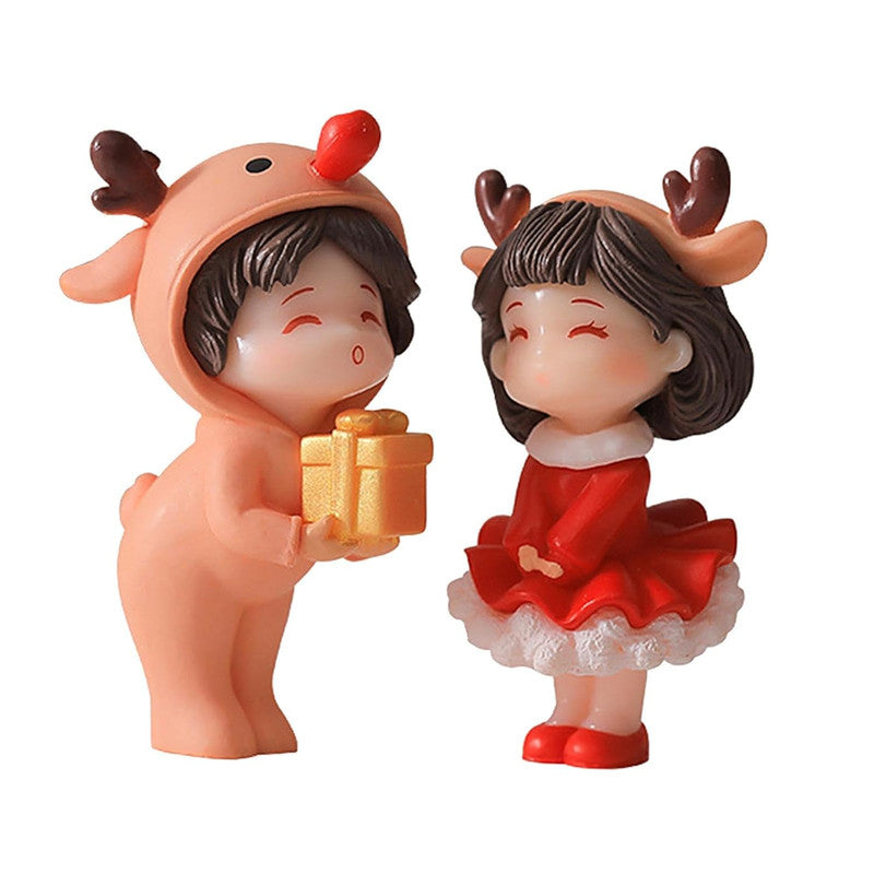Christmas Couple Miniature Figures