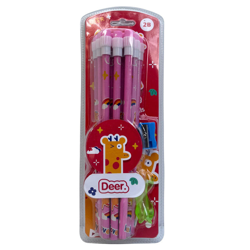 Doodle Pencil Set of 12 - Deer
