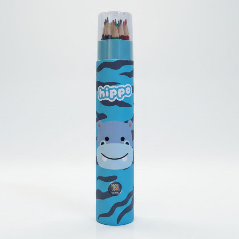 Rainbow Pencil Set 12 Colours - Hippo