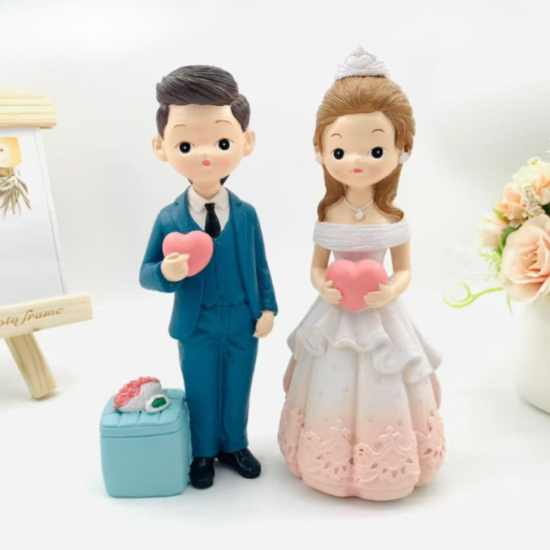 Together forever wedding couple figurine set with suitcase