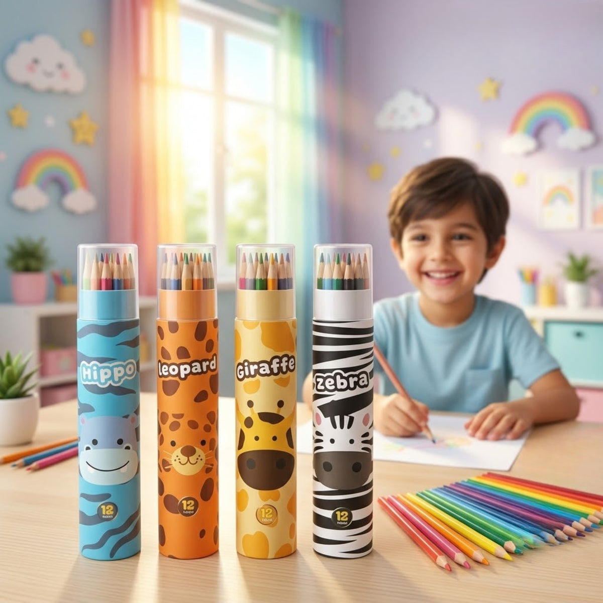 Rainbow Pencil Set - 24 Colours