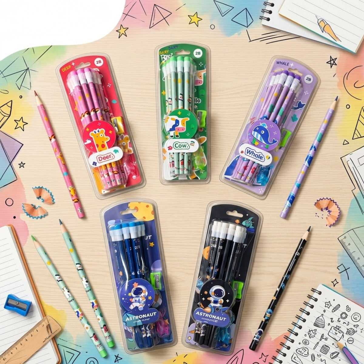 Doodle Pencil Set of 12