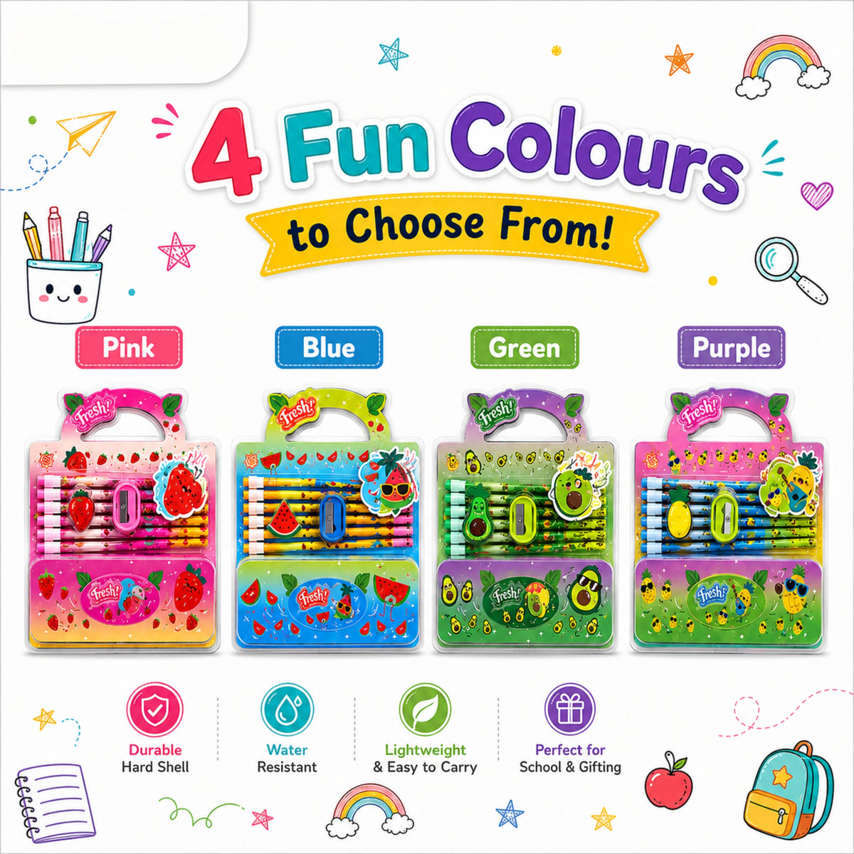 Fruity Friends Stationery Set