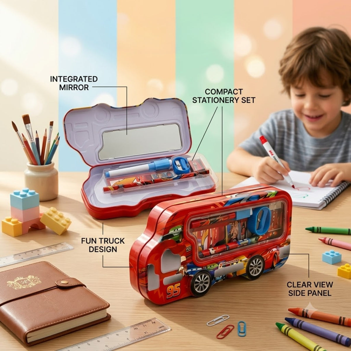 Big Bus Stationery Set