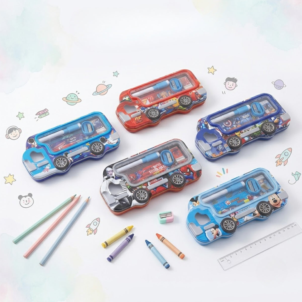 Big Bus Stationery Set