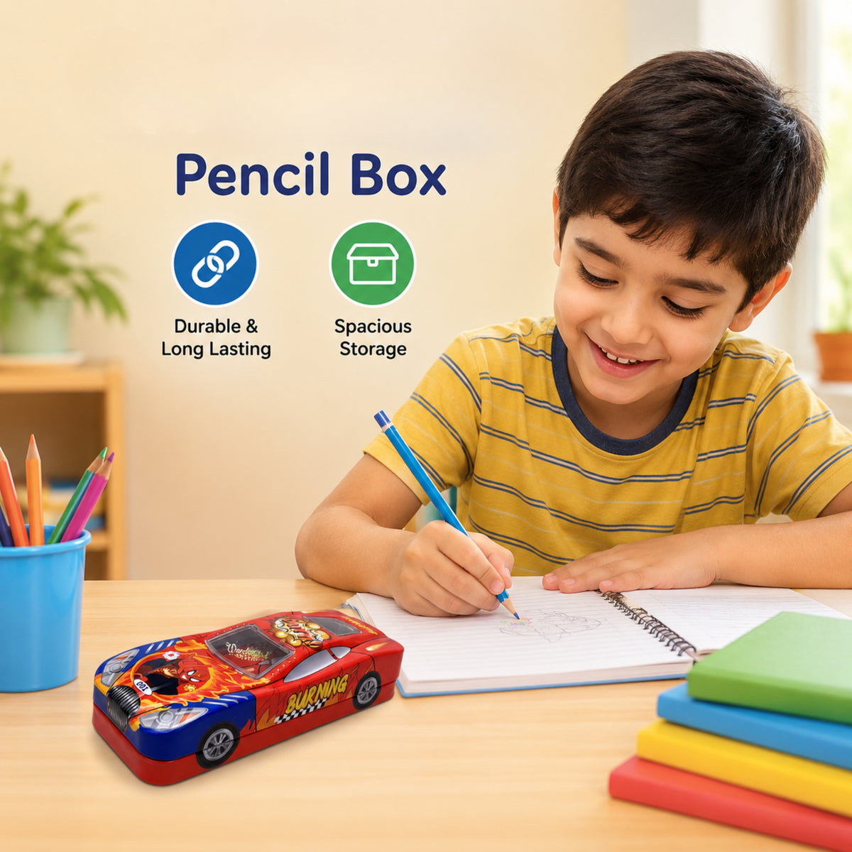 Speedy Racer Metal Pencil Box