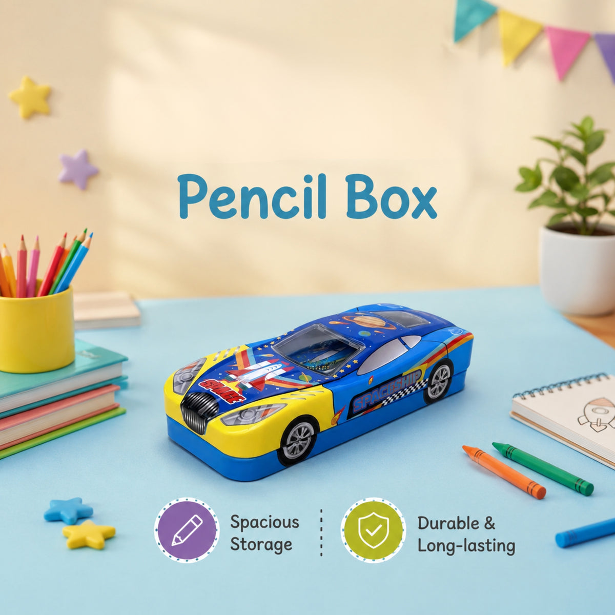 Speedy Racer Metal Pencil Box