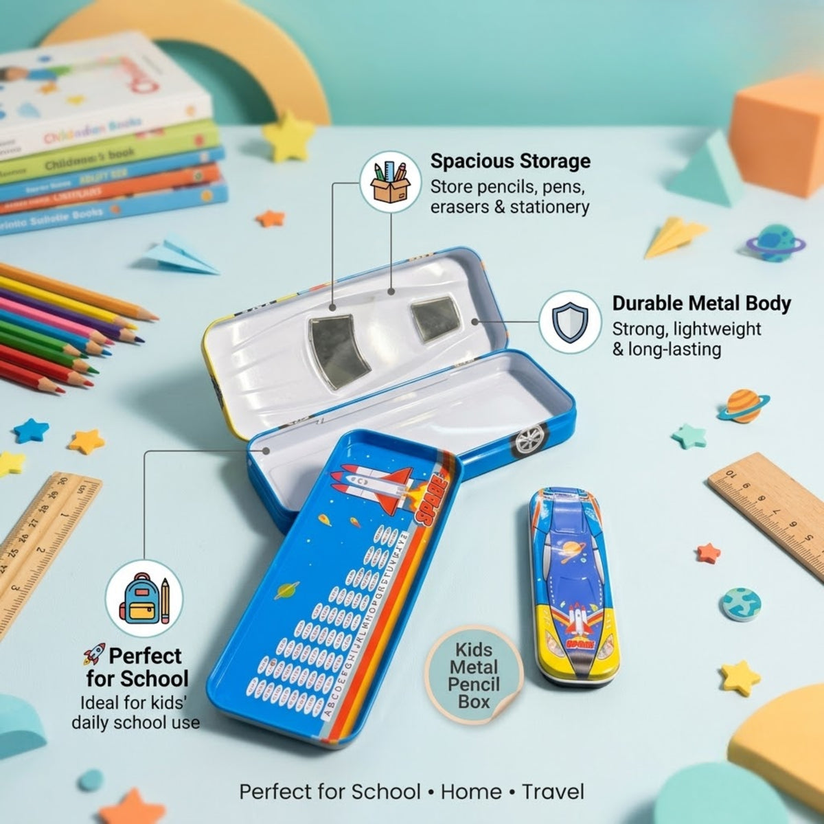 Speedy Racer Metal Pencil Box