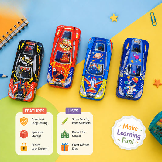 Speedy Racer Metal Pencil Box