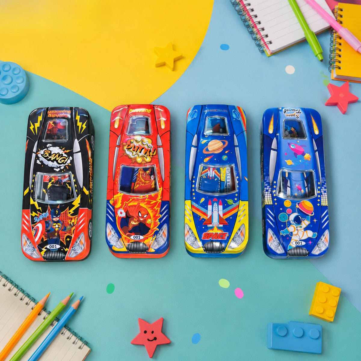 Speedy Racer Metal Pencil Box