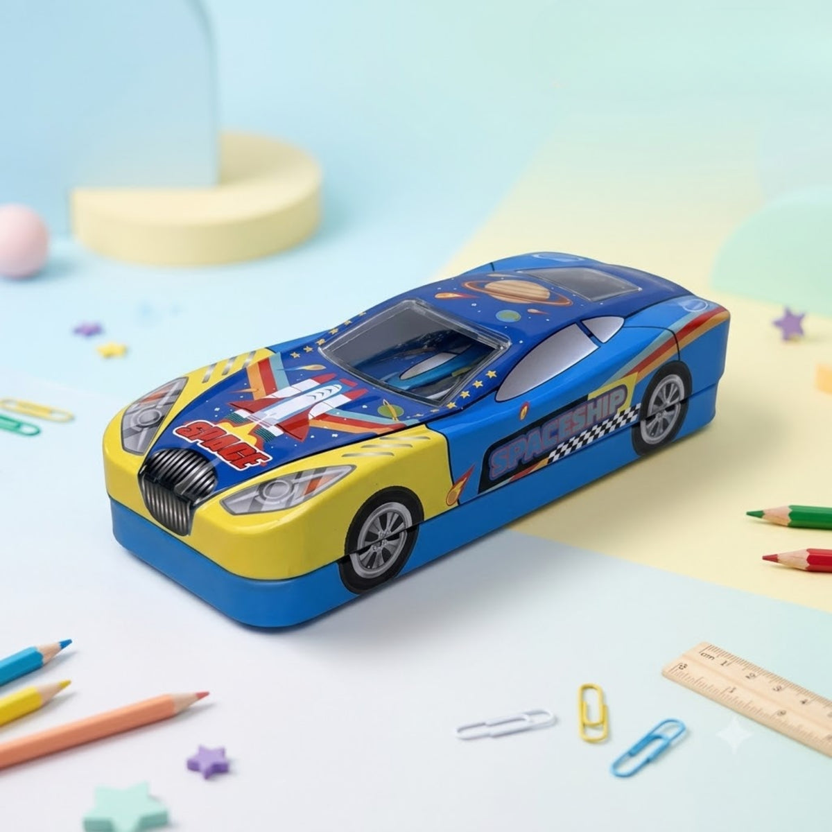 Speedy Racer Metal Pencil Box