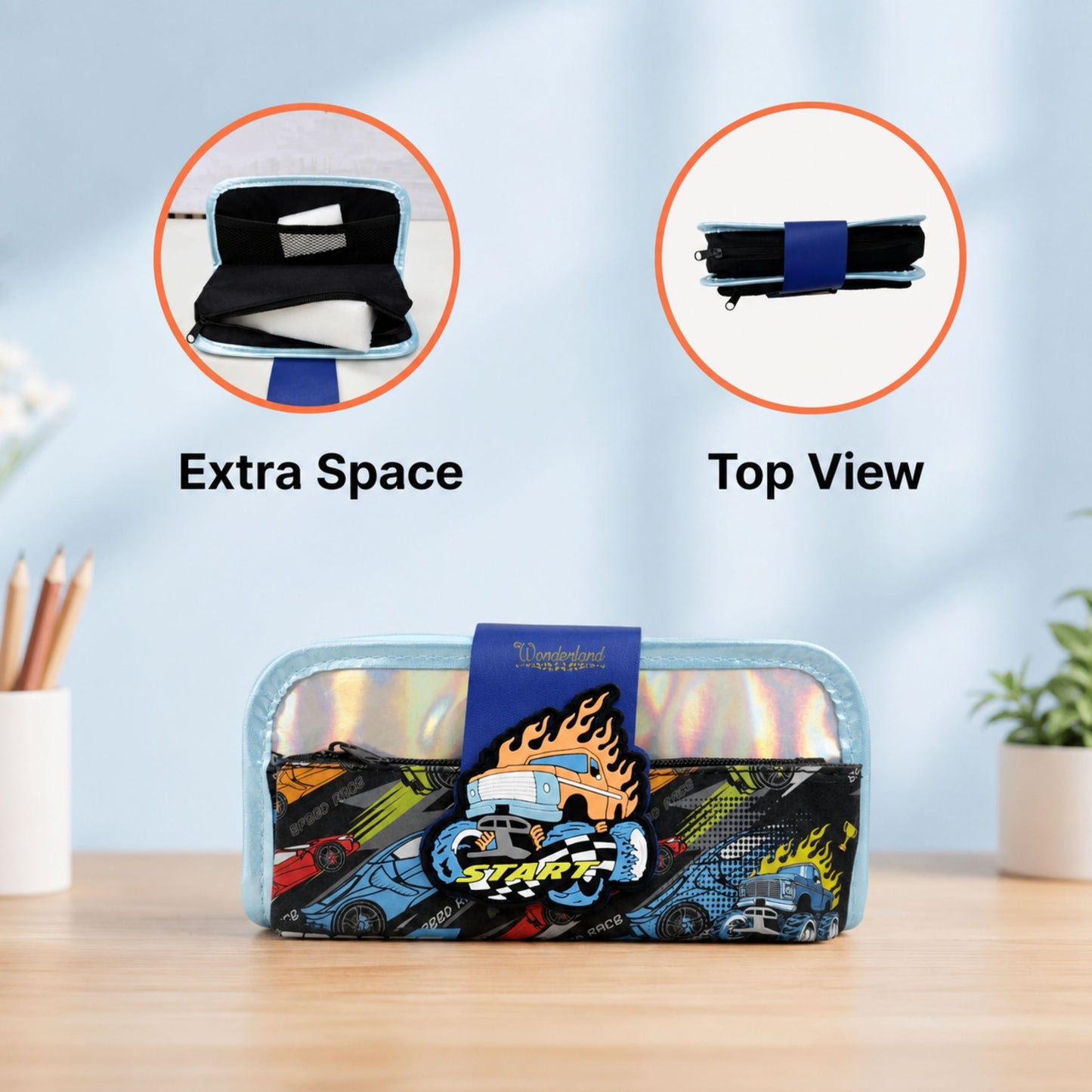 Holographic Racer Pencil Pouch