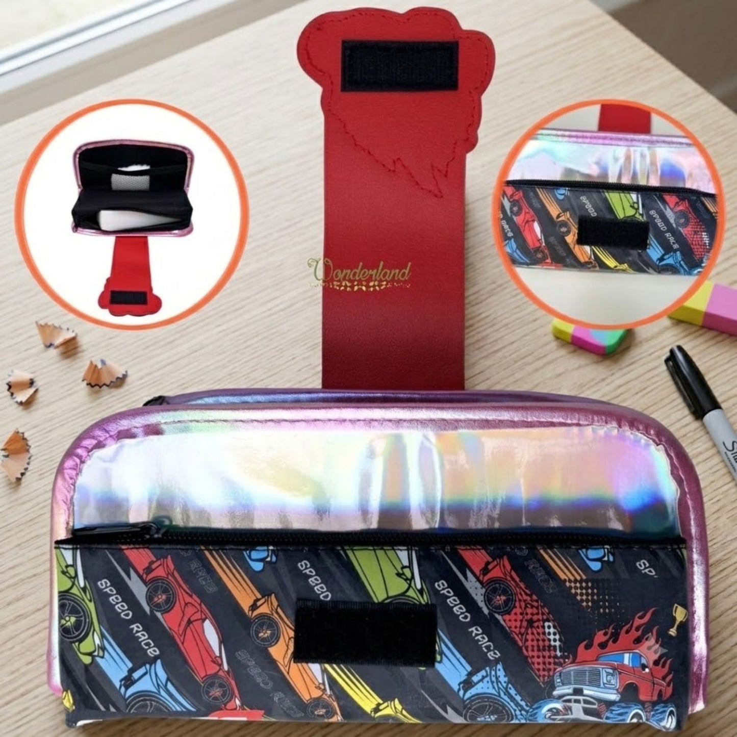 Holographic Racer Pencil Pouch