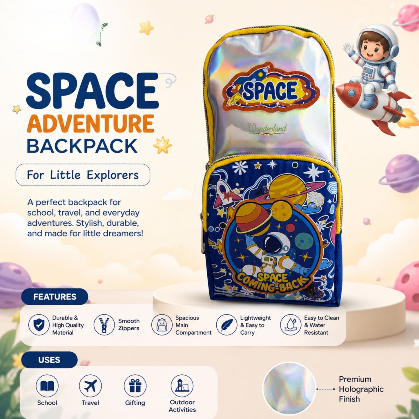 Mini Astronaut Backpack Pouch