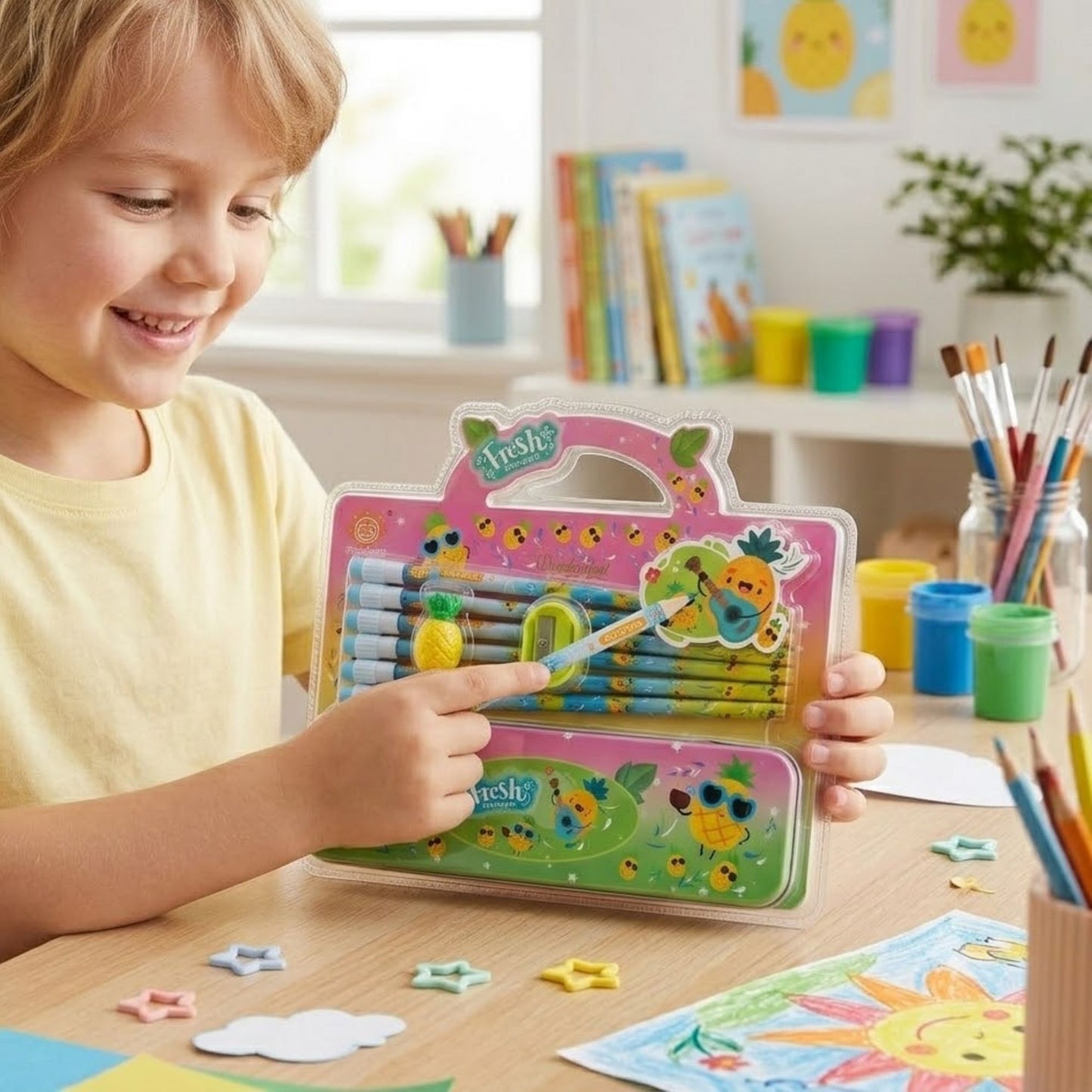Fruity Friends Stationery Set