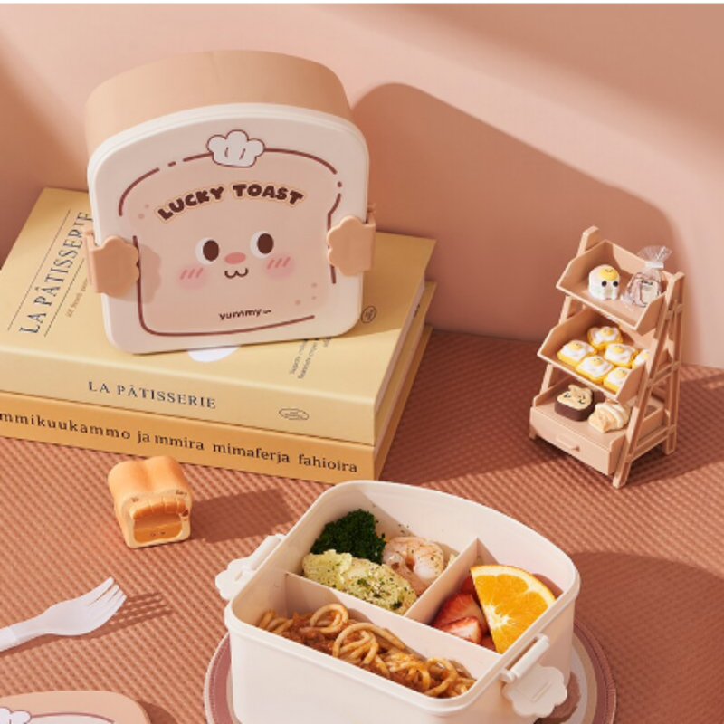Plastic Lunch Box 1350ml - White
