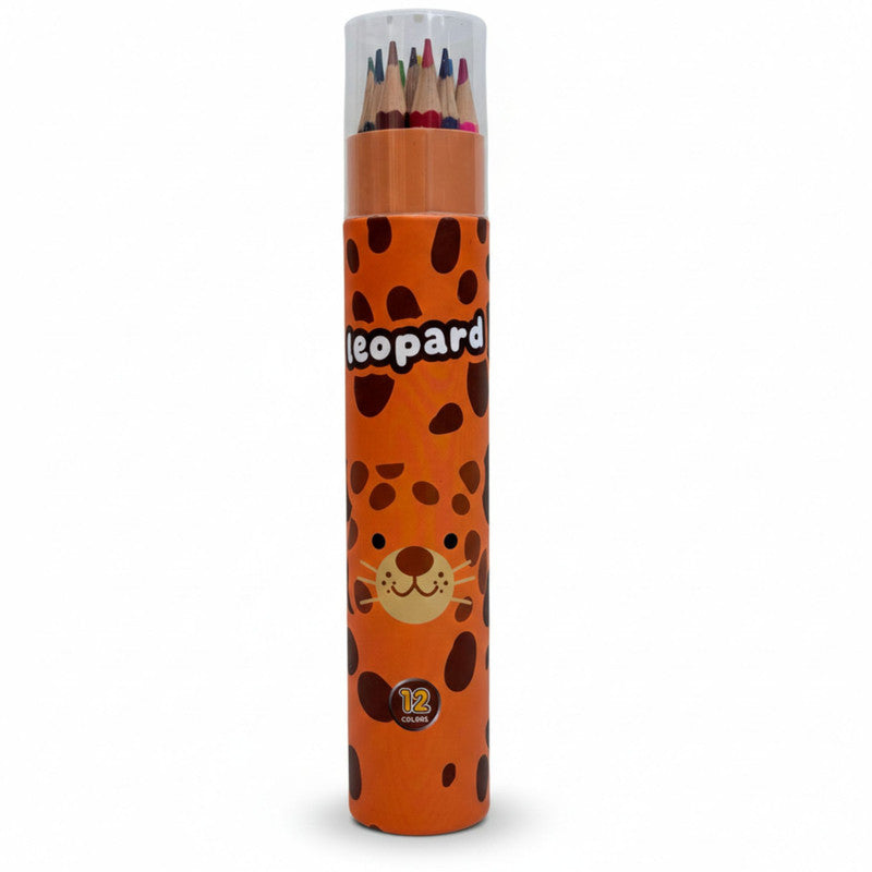 Rainbow Pencil Set 12 Colours - Leopard