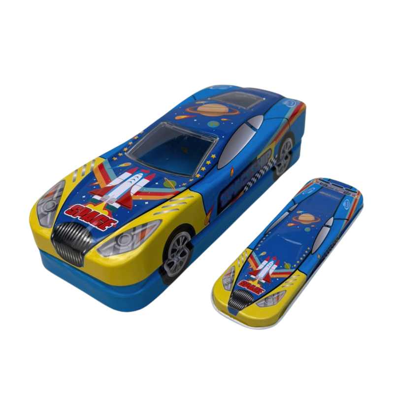 Speedy Racer Metal Pencil Box - Blue