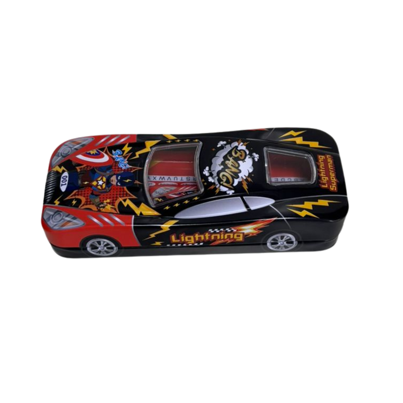 Speedy Racer Metal Pencil Box - Black