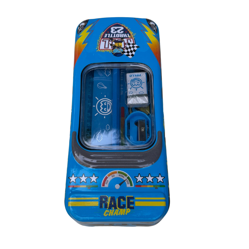 Zoom Racer 3D Pencil Box - Blue