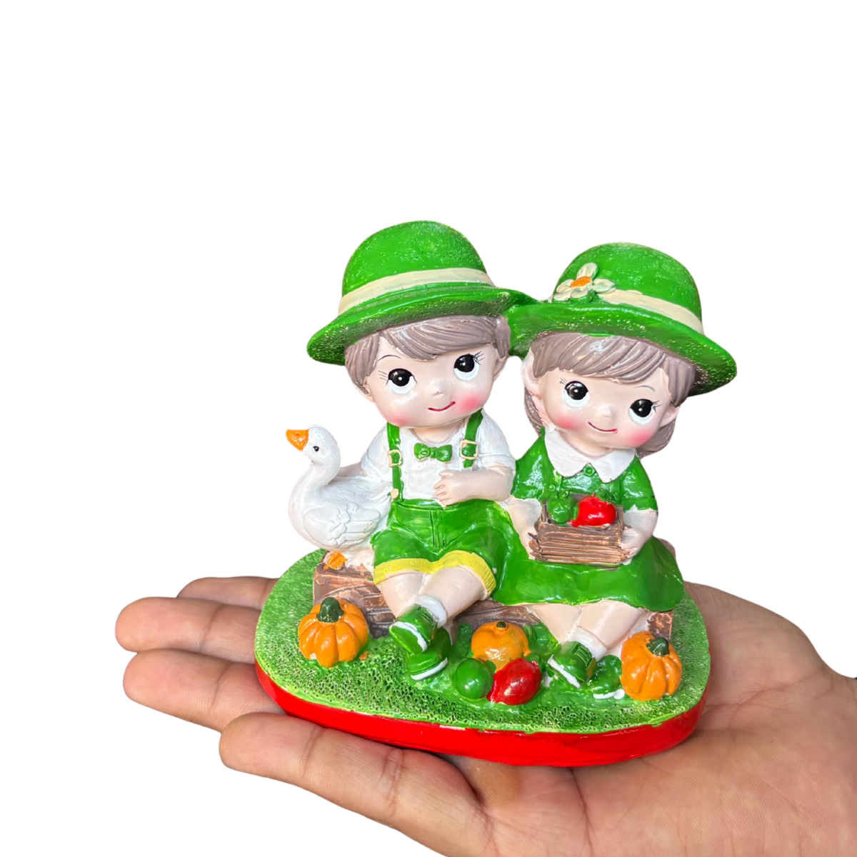 Garden Harvest Couple Figurine - Fruit Basket