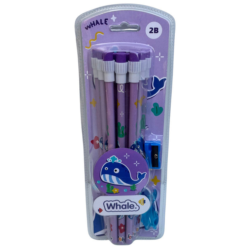 Doodle Pencil Set of 12 - Whale