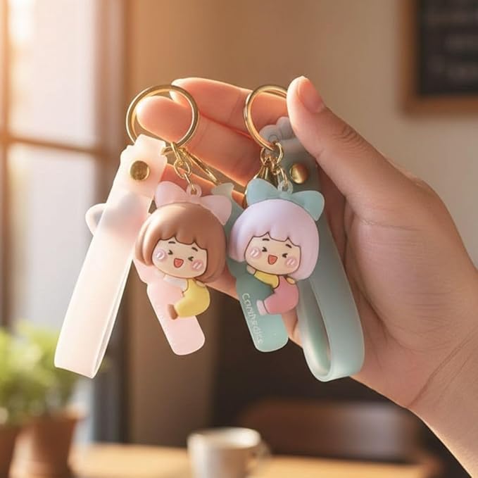 Kawaii Keychain Set of 2 - Happy Hug