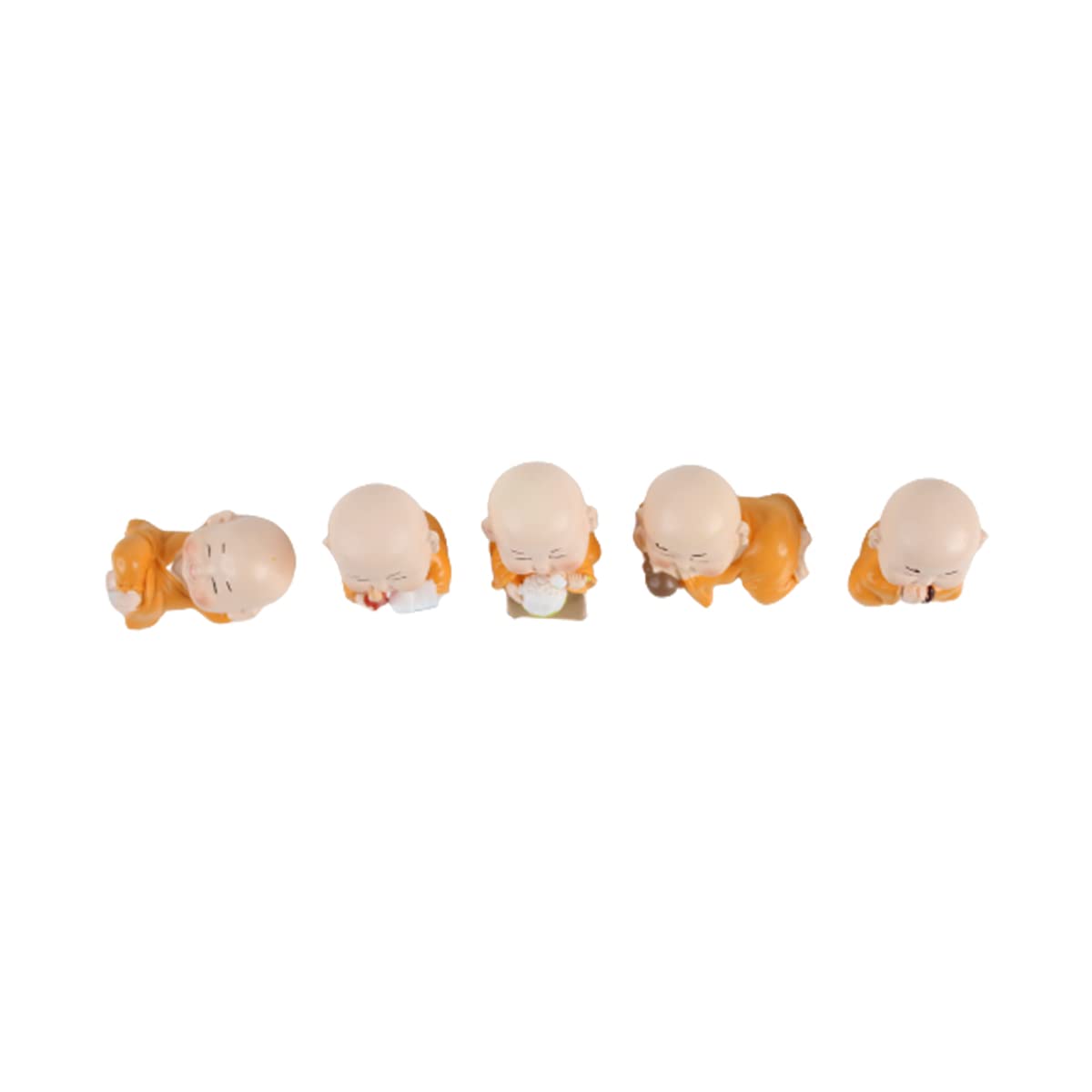 Smiling Monk Figurines - Pack of 5