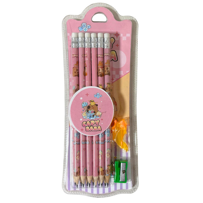 Doodle Pencil Set of 12 - Pink