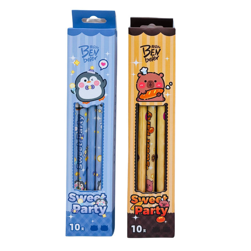 Mini HB Pencil Duo - Blue & Brown
